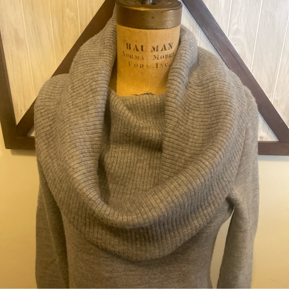 Smartwool Women's Cowl Neck Sweater in Heather Gray - Picture 2 of 6